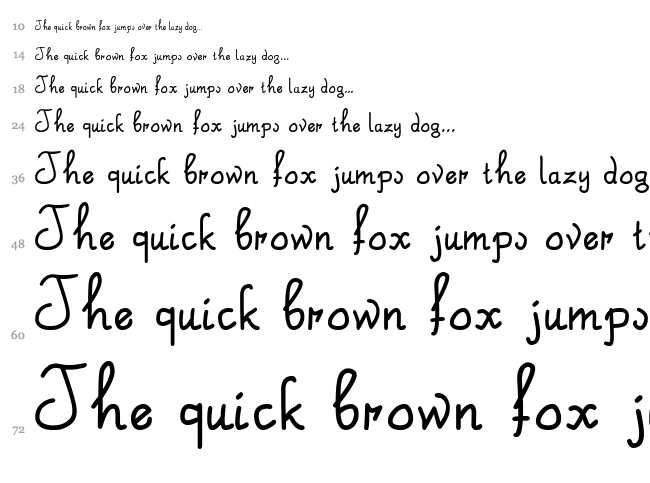 Saint Knick Knack font waterfall